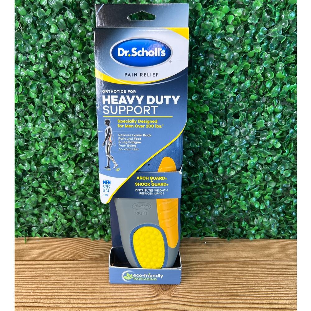 New Dr. Scholl's Heavy Duty Support Insole Orthotics, Big & Tall, 200lbs